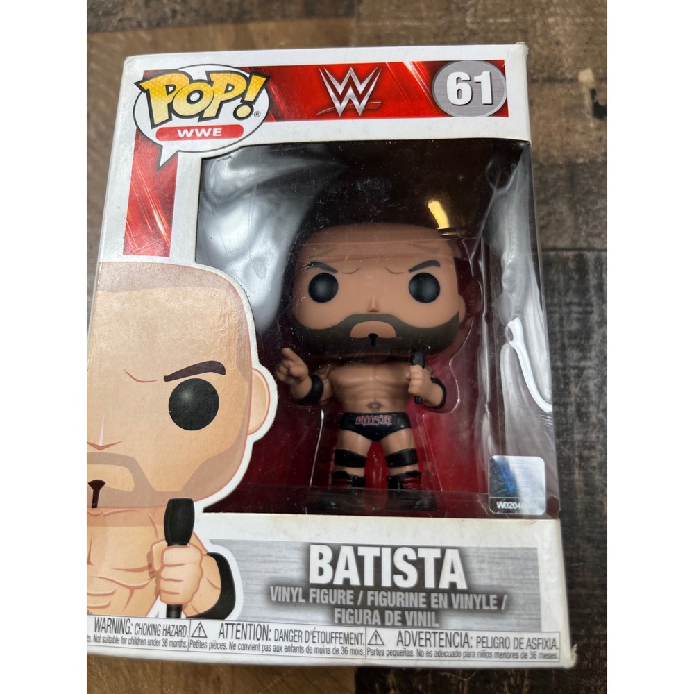 Funko Pop WWE Batista 61 Vinyl Figure Black Trunks Good Condition Wrestling